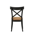 ACME Hillary Wooden Side Chairs in Brown and Black (Set of 2)