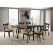 ACME Hillary Wooden Side Chairs in Brown and Black (Set of 2)