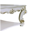 ACME Vendome Wooden Square Coffee Table with Scrolled Legs in Antique Pearl