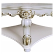 ACME Vendome Wooden Square Coffee Table with Scrolled Legs in Antique Pearl