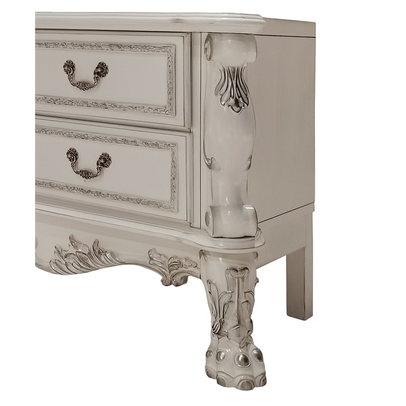 ACME Dresden Wooden TV Stand in Bone White