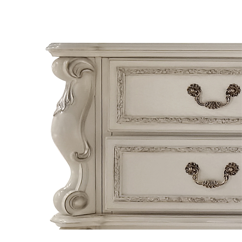 ACME Dresden Wooden TV Stand in Bone White