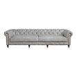 ACME Ofer Leather Upholstered Sofa in Vintage White