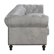 ACME Ofer Leather Upholstered Sofa in Vintage White