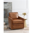 ACME Rocha Wooden Upholstered Accent Chair with Swivel