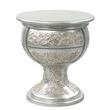 ACME Sandoval Wooden Storage Nightstand with Floral Ornament in Champagne
