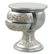 ACME Sandoval Wooden Storage Nightstand with Floral Ornament in Champagne