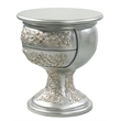 ACME Sandoval Wooden Storage Nightstand with Floral Ornament in Champagne