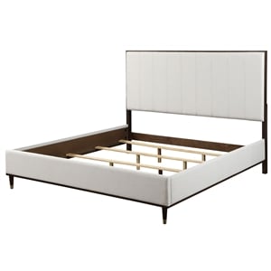 ACME Carena Wooden Bed in Light Gray and White and Brown