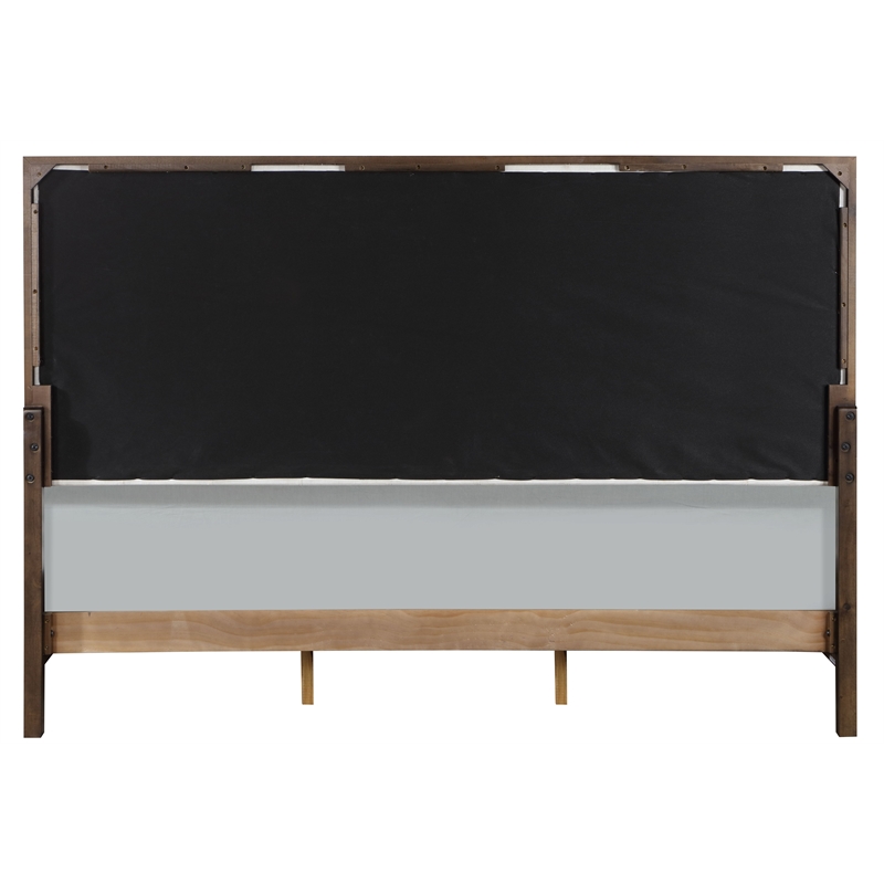 ACME Carena Wooden Bed in Light Gray and White and Brown