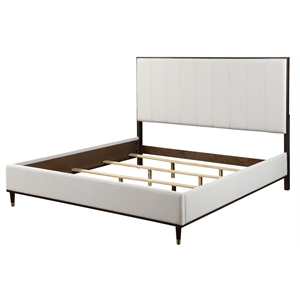 ACME Carena Wooden Bed in Light Gray and White and Brown