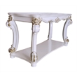 ACME Vendome Wooden Sofa Table with Scrolled Legs in Antique Pearl