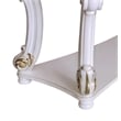 ACME Vendome Wooden Sofa Table with Scrolled Legs in Antique Pearl