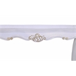 ACME Vendome Wooden Sofa Table with Scrolled Legs in Antique Pearl