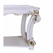 ACME Vendome Wooden Sofa Table with Scrolled Legs in Antique Pearl