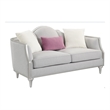 ACME Furniture Kasa Contemporary Fabric Loveseat with 3 Pillows in Beige
