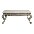 ACME Furniture Miliani Marble & Wood Coffee Table in Natural/Antique Bronze