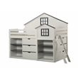 ACME Ratana 3-Drawer Contemporary Wood Cabinet in White/Gray