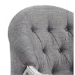 ACME Furniture Florian Button Tufted Fabric & Wood Chair in Gray/Antique White