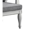 ACME Furniture Florian Button Tufted Fabric & Wood Chair in Gray/Antique White