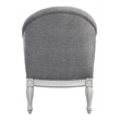ACME Furniture Florian Button Tufted Fabric & Wood Chair in Gray/Antique White