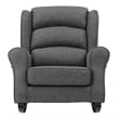 ACME Furniture Fabien Upholstered Fabric & Wood Rocking Chair in Gray