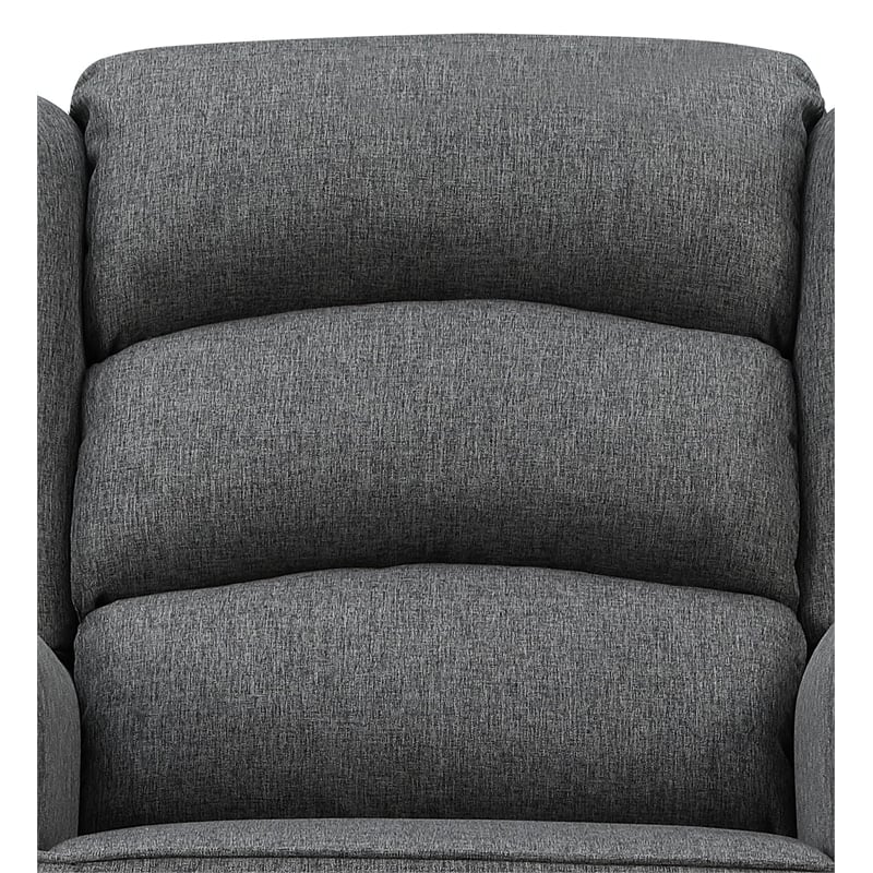 ACME Furniture Fabien Upholstered Fabric & Wood Rocking Chair in Gray