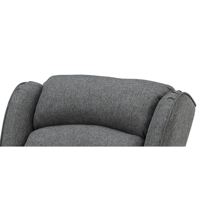 ACME Furniture Fabien Upholstered Fabric & Wood Rocking Chair in Gray