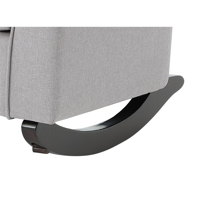 ACME Furniture Denzell Upholstered Fabric & Wood Rocking Chair in Gray