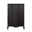 ACME Furniture Chelmsford 5-Drawer Contemporary Wood Chest in Antique Black