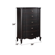 ACME Furniture Chelmsford 5-Drawer Contemporary Wood Chest in Antique Black