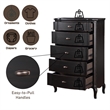 ACME Furniture Chelmsford 5-Drawer Contemporary Wood Chest in Antique Black