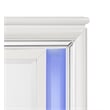 ACME Tarian Rectangular Wooden Frame Mirror with LED in Pearl White