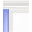 ACME Tarian Rectangular Wooden Frame Mirror with LED in Pearl White