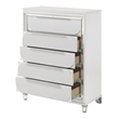 ACME Tarian Wooden Frame Rectangular 5 Drawers Chest in Pearl White