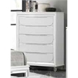 ACME Tarian Wooden Frame Rectangular 5 Drawers Chest in Pearl White