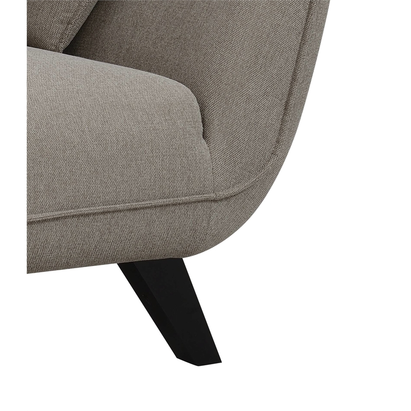 ACME Furniture Nayeli Upholstered Fabric Accent Chair with Wood Frame in Brown