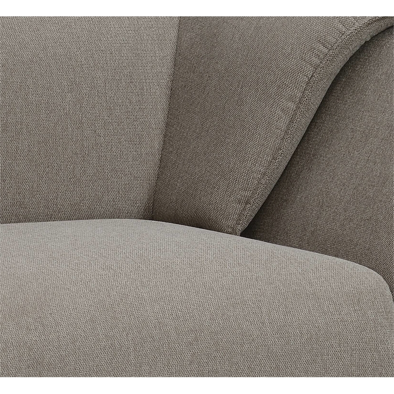 ACME Furniture Nayeli Upholstered Fabric Accent Chair with Wood Frame in Brown