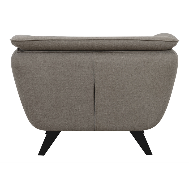 ACME Furniture Nayeli Upholstered Fabric Accent Chair with Wood Frame in Brown