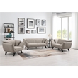 ACME Furniture Nayeli Upholstered Fabric Accent Chair with Wood Frame in Brown