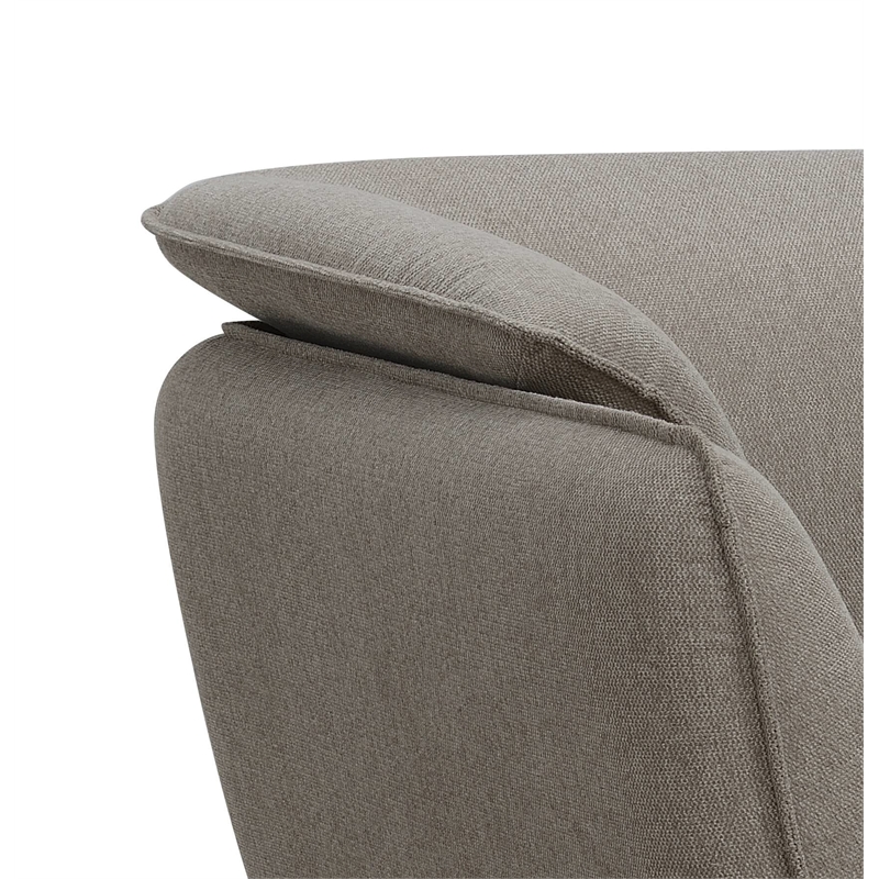 ACME Furniture Nayeli Upholstered Fabric Accent Chair with Wood Frame in Brown