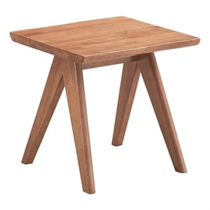 ACME Furniture Velentina Square Contemporary Rubberwood End Table in Natural