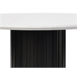 ACME Furniture Jaramillo Engineering Round Marble Dining Table in White/Black