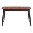ACME Furniture Lanae Wood Dining Table with Bufferfly Leaf in Natural/Black