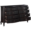 ACME Chelmsford 8-Drawer Contemporary Wood Dresser in Antique Black