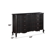 ACME Chelmsford 8-Drawer Contemporary Wood Dresser in Antique Black