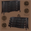 ACME Chelmsford 8-Drawer Contemporary Wood Dresser in Antique Black