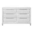 ACME Tarian Rectangular 6-Drawer Contemporary Wood Dresser in Pearl White