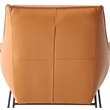 ACME Zusa Leather Upholstered Tufted Accent Chair and Ottoman in Tan