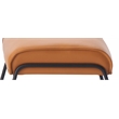ACME Zusa Leather Upholstered Tufted Accent Chair and Ottoman in Tan
